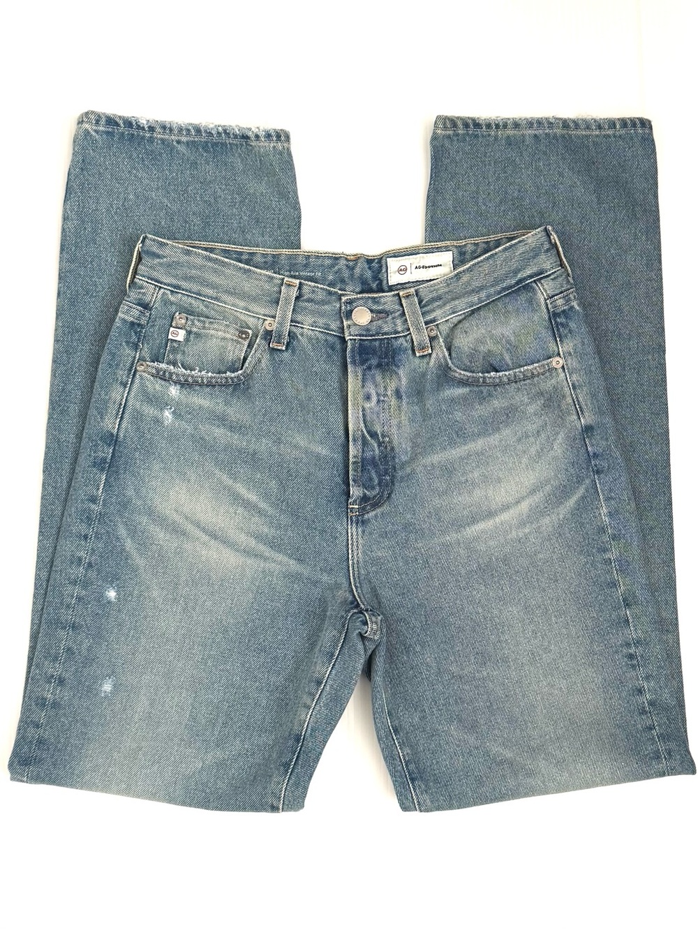 AG Alexxis Straight High Rise Vintage Fit Jeans Size 27 Blue Denim